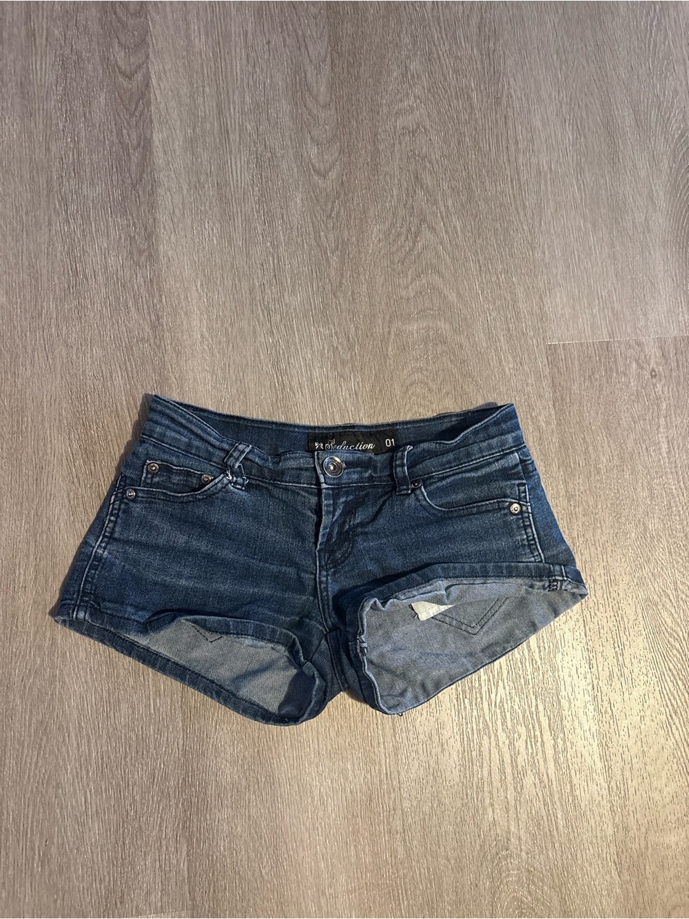 Vintage Dark Wash Denim Mini Women’s Shorts